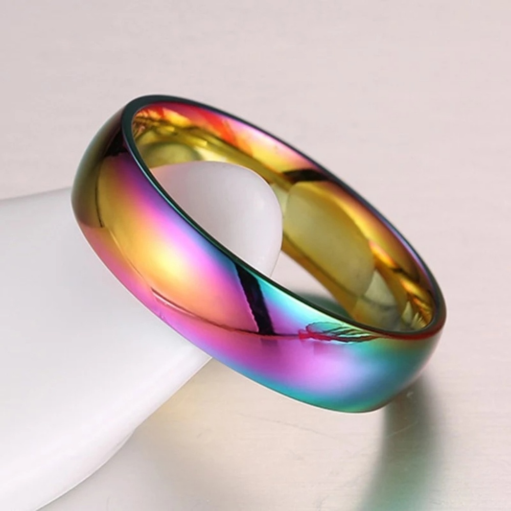 3RINGS Rainbow Iridescent Band Ring
